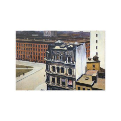 Edward Hopper, The City 1927, Contemporary Art, American Realism, Satin Poster